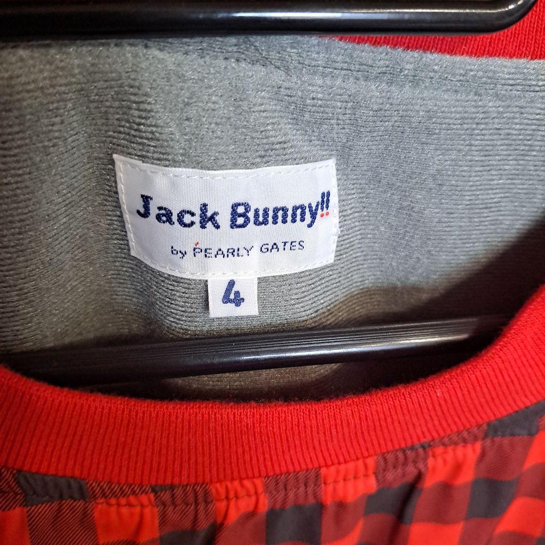 Jack Bunny!! レッド・ブラックチェックジャケット サイズ4