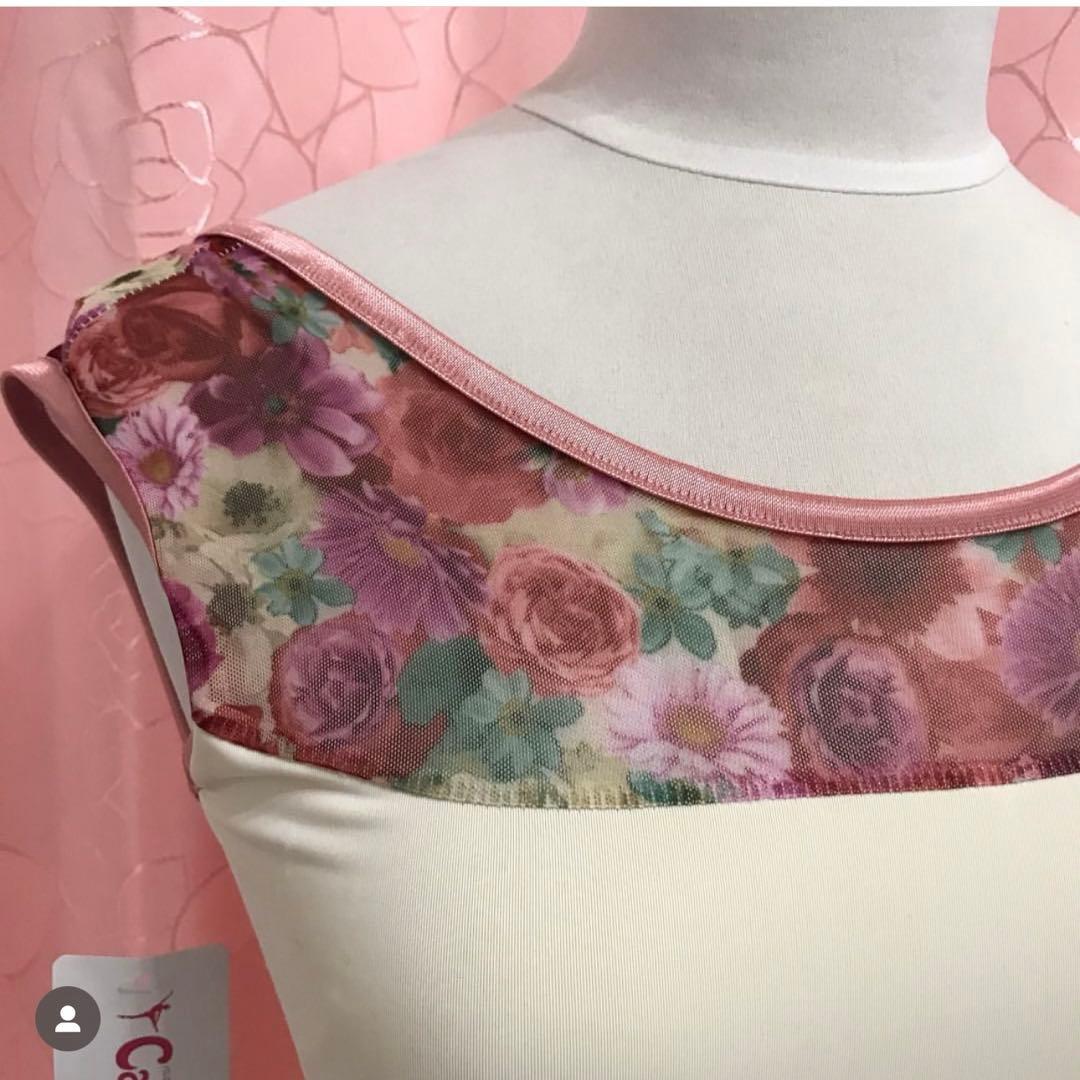 花柄レオタード S キャンドルケーキ