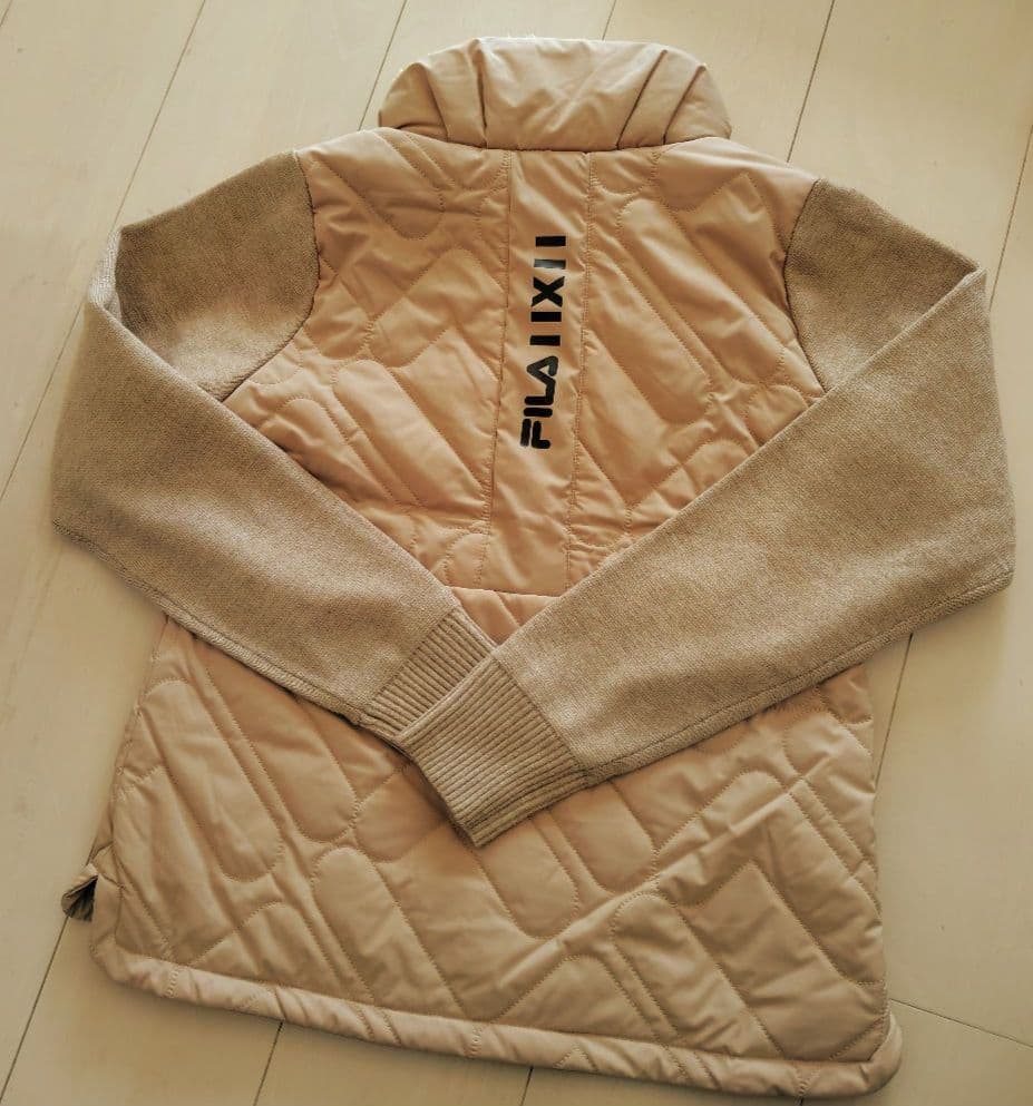 【極美品】FILA IXII ゴルフジャケット中綿 蓄熱保温 Sサイズ ベージュ