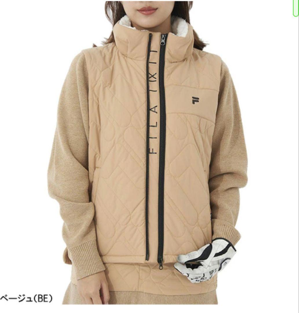 【極美品】FILA IXII ゴルフジャケット中綿 蓄熱保温 Sサイズ ベージュ