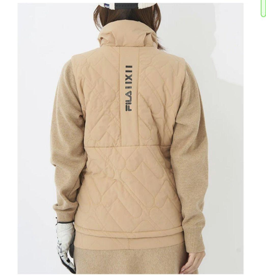 【極美品】FILA IXII ゴルフジャケット中綿 蓄熱保温 Sサイズ ベージュ