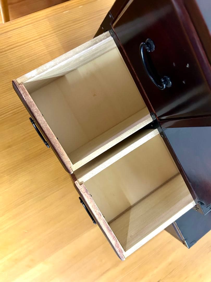 木製　小物収納 階段箪笥　卓上　工芸品　民芸品　アンティーク　骨董　昭和レトロ