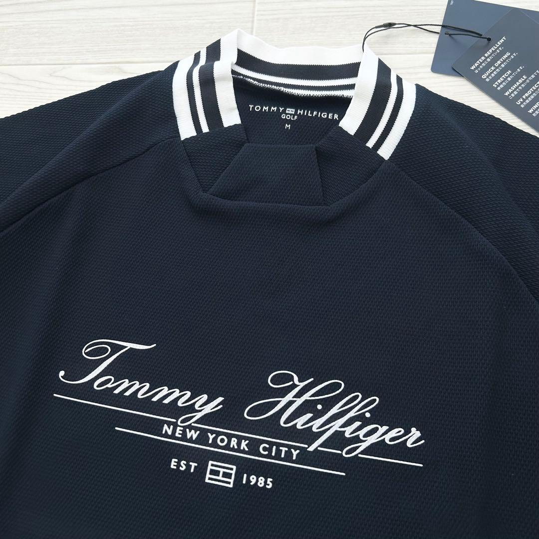 新品　トミーヒルフィガーゴルフ　モックネック　半袖シャツ　カットソー　ネイビー
