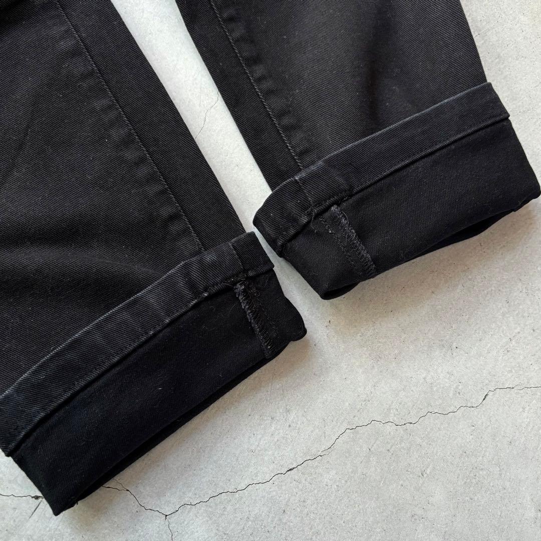 PEARLY GATES ストレッチロングパンツ ワッペン プリント 黒 M