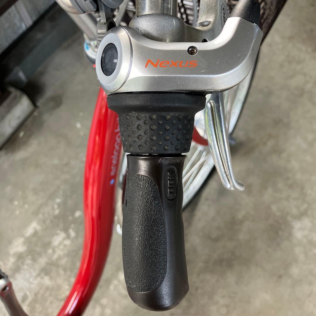 群馬発電動アシスト自転車 シティタイプ 赤美品