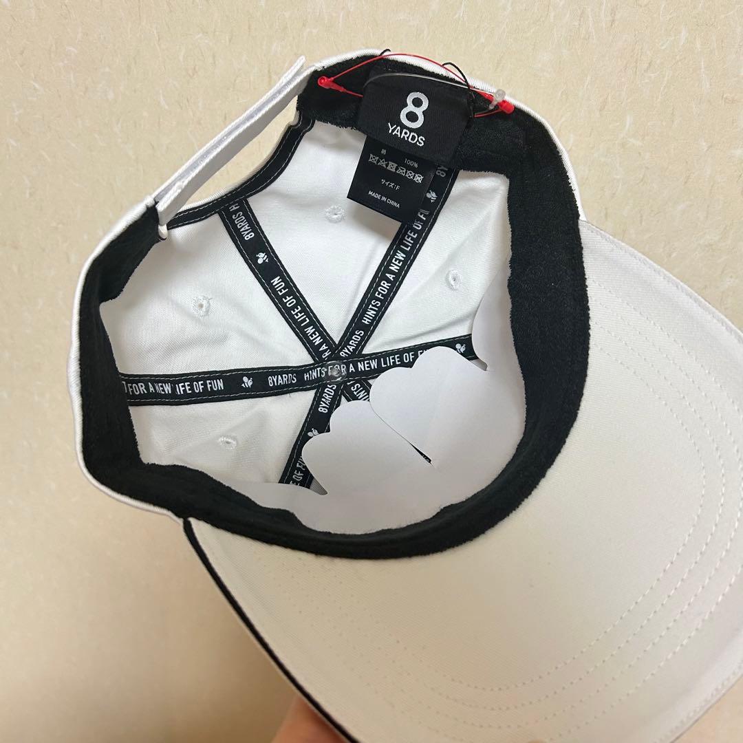 8YARDS MT3G CaddieBee キャップ ホワイト ゴルフウェア