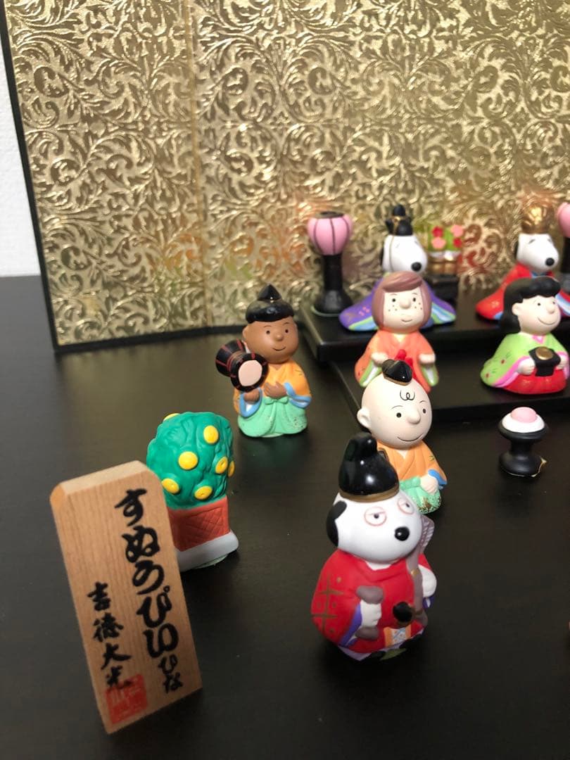SNOOPY ひな祭り 陶器製　雛人形セット　吉徳大光　ひな人形　スヌーピー