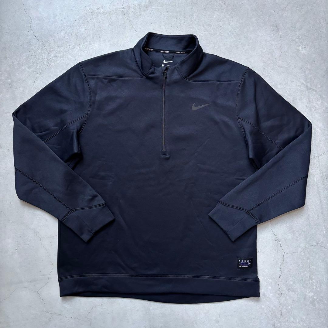 NIKE GOLF ナイキゴルフ ダンボールニット 裏地フリース ハーフジップ