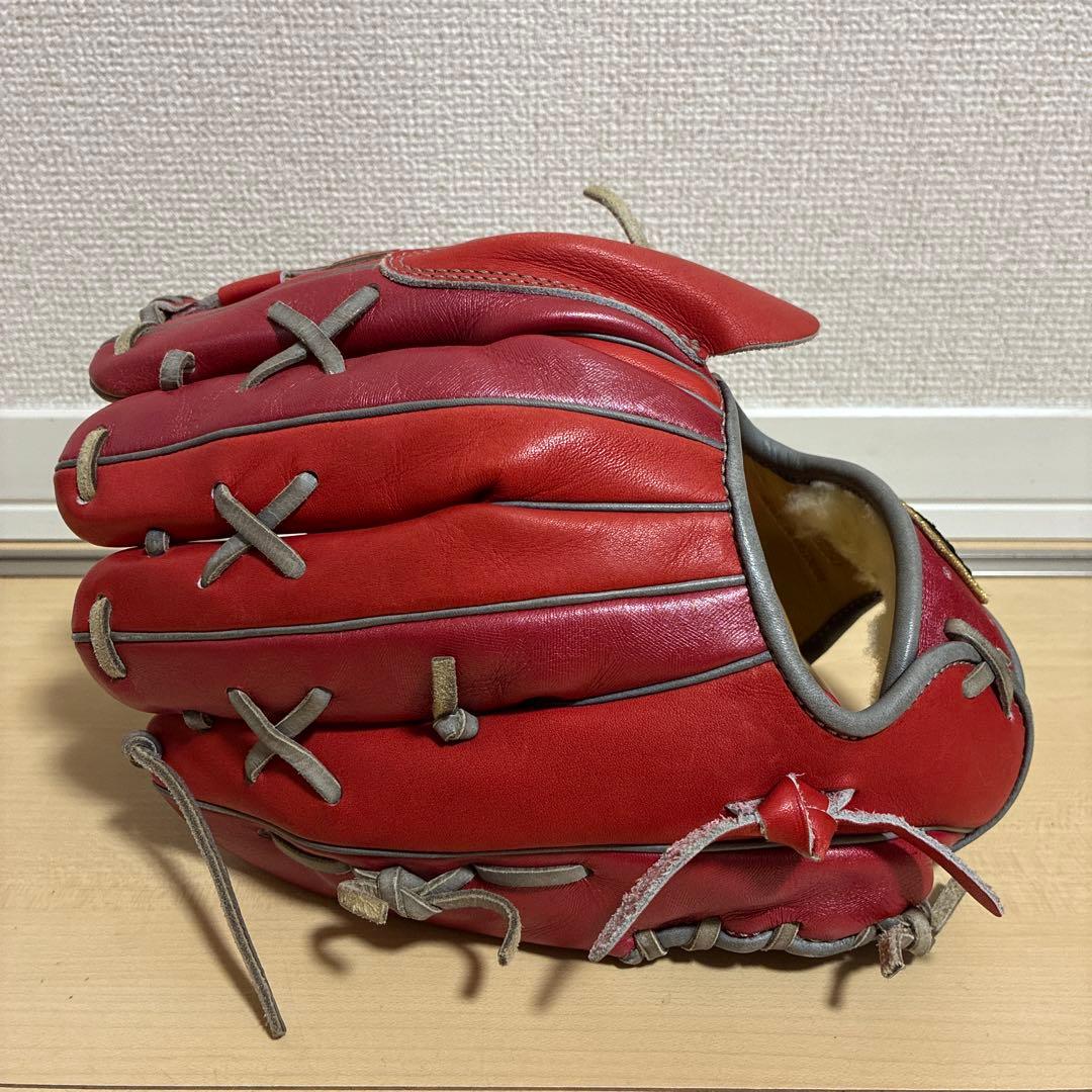 ZETT PROSTATUS 軟式グローブ レッド　投手用