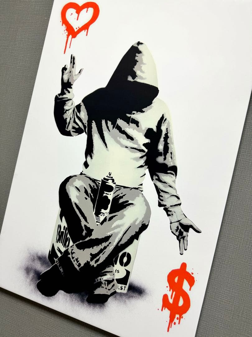 No.196木枠付きキャンバスアート　ブランドアートポスター　BANKSY