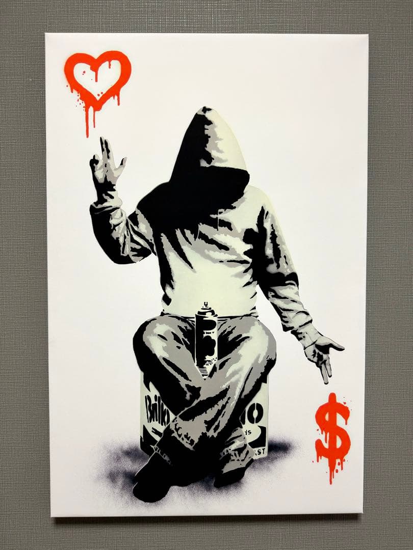 No.196木枠付きキャンバスアート　ブランドアートポスター　BANKSY