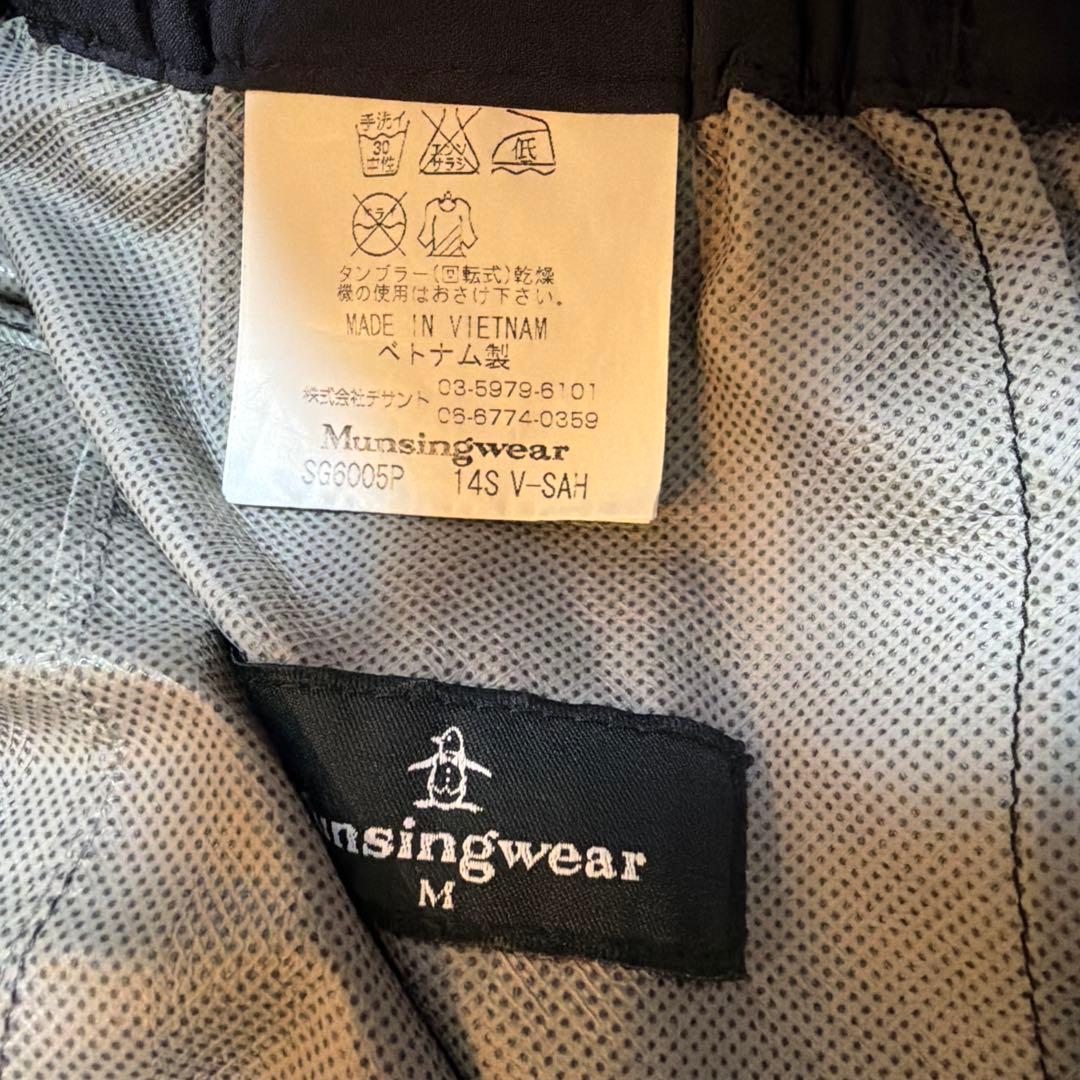 Munsingwear ゴルフ　チェック柄　レインジャケット　レインウェア
