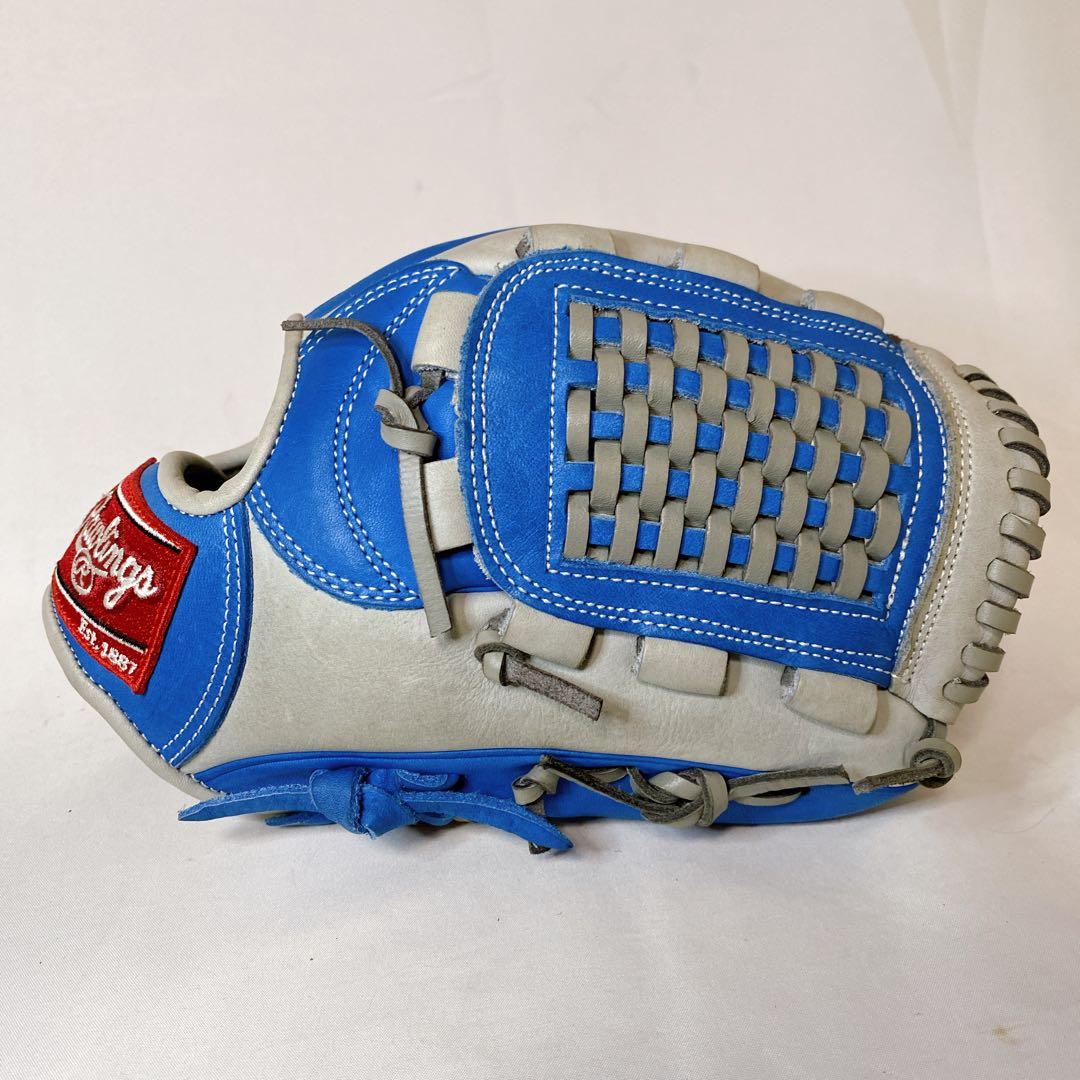 美品　レア　ローリングス　今岡誠モデル　一般軟式用　内野手用グローブ　ブルー　青