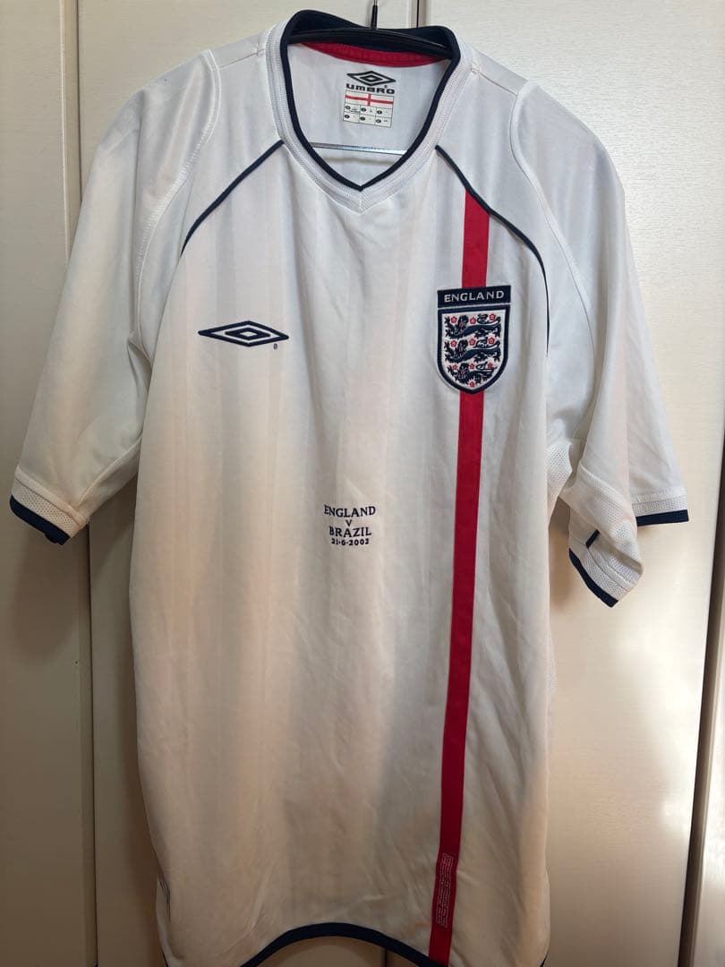 Umbro England シャツ 2002年ブラジル戦　マッチデイ刺繍入り