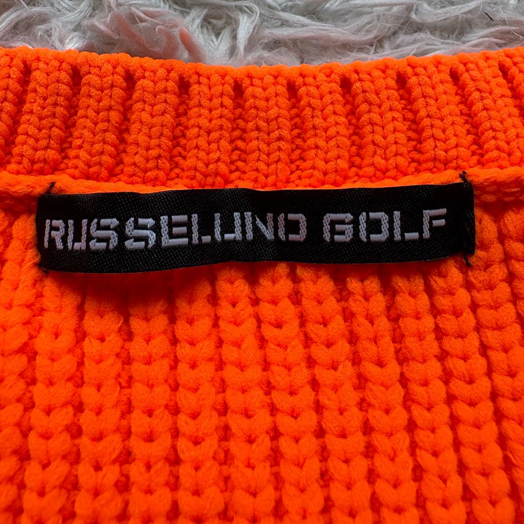 ★希少 XLサイズ★ RUSSELUNO ニット ベスト GOLF オレンジ
