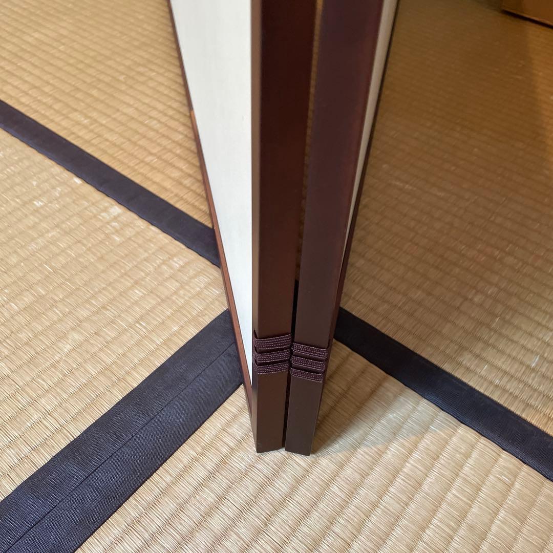 茶道具　【風炉先屏風】　仕上色「桑」　表装「利休梅」
