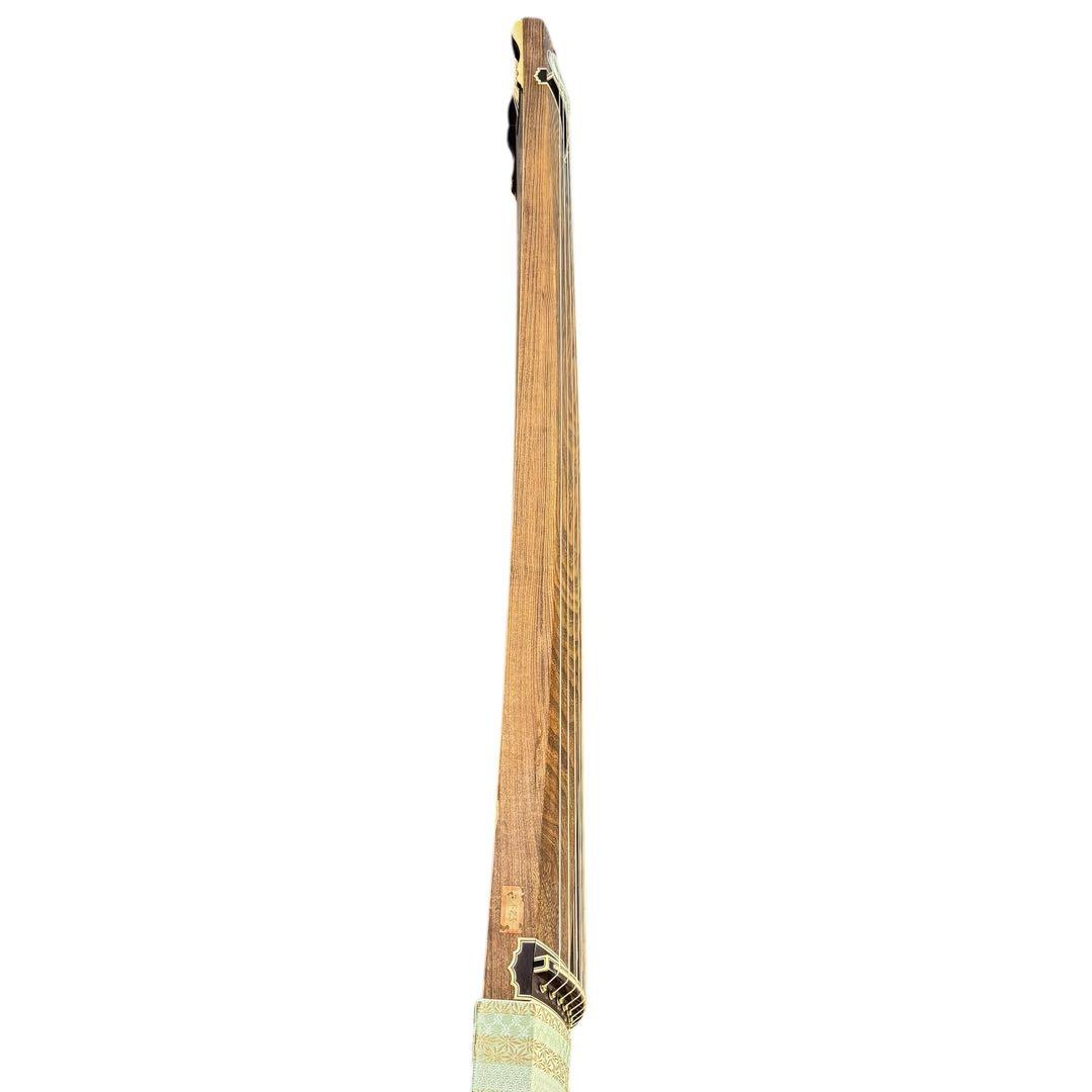 【最上級品】くり甲 綾杉彫 13絃箏 琴 透かし玉縁包み