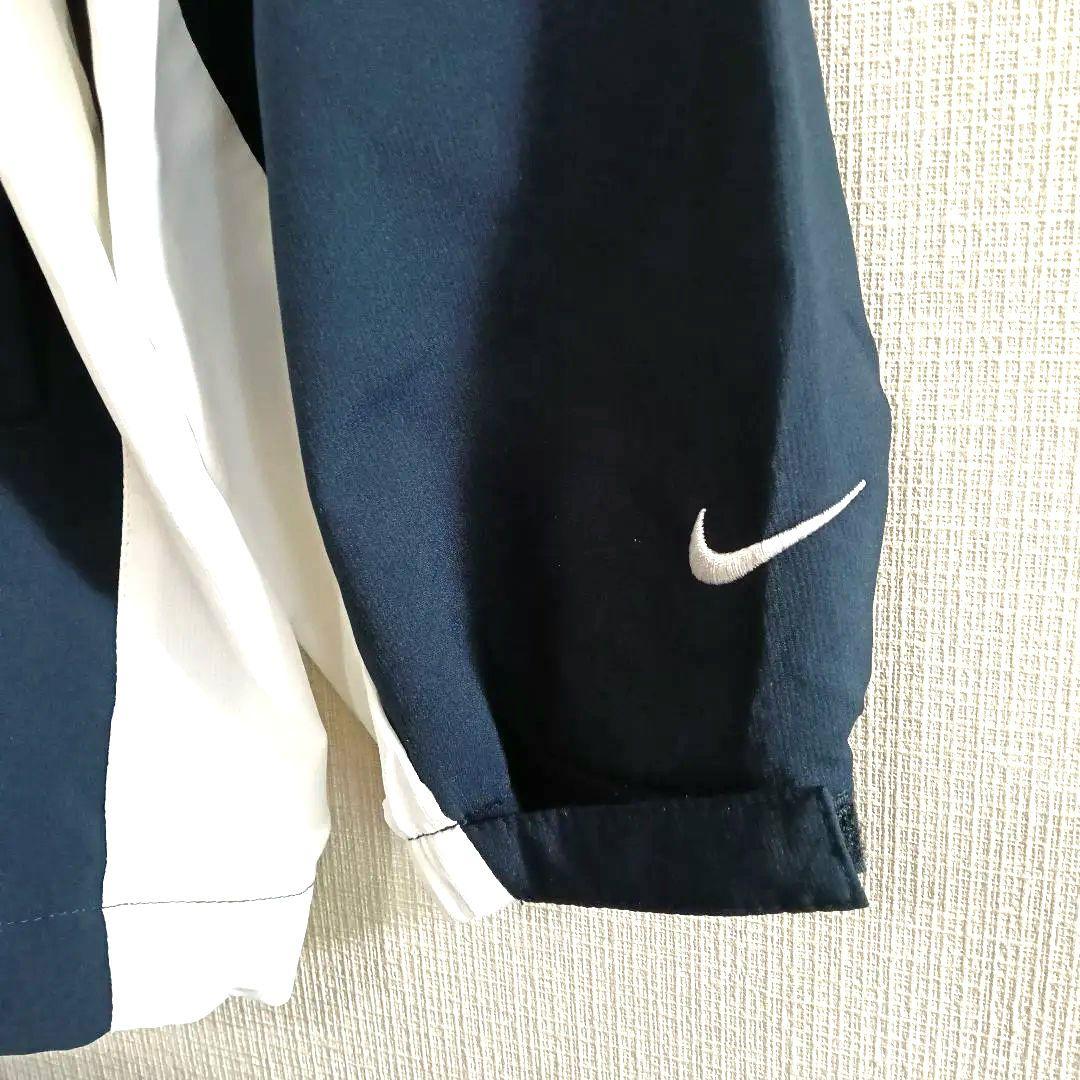 ナイキフルジップジャケットNIKE トラック Dri-FIT 刺繍ロゴ XXL紺