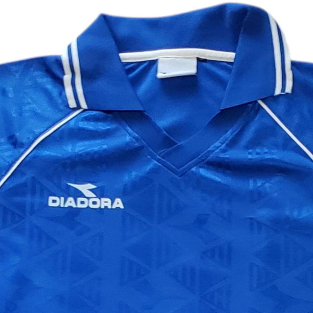 DIADORA　サッカー　ユニホーム　背番号14　透かし入り　襟付き　ディアドラ