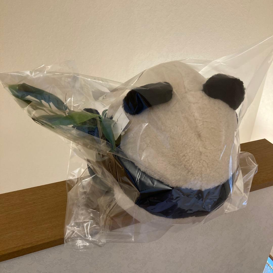 ★稀少《羊革・ベビーラム》パンダ親子セット上質毛皮素材　一点物　レア品