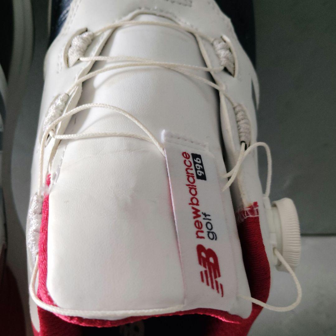 New Balance 996 ゴルフシューズ ホワイト/ネイビー/レッド