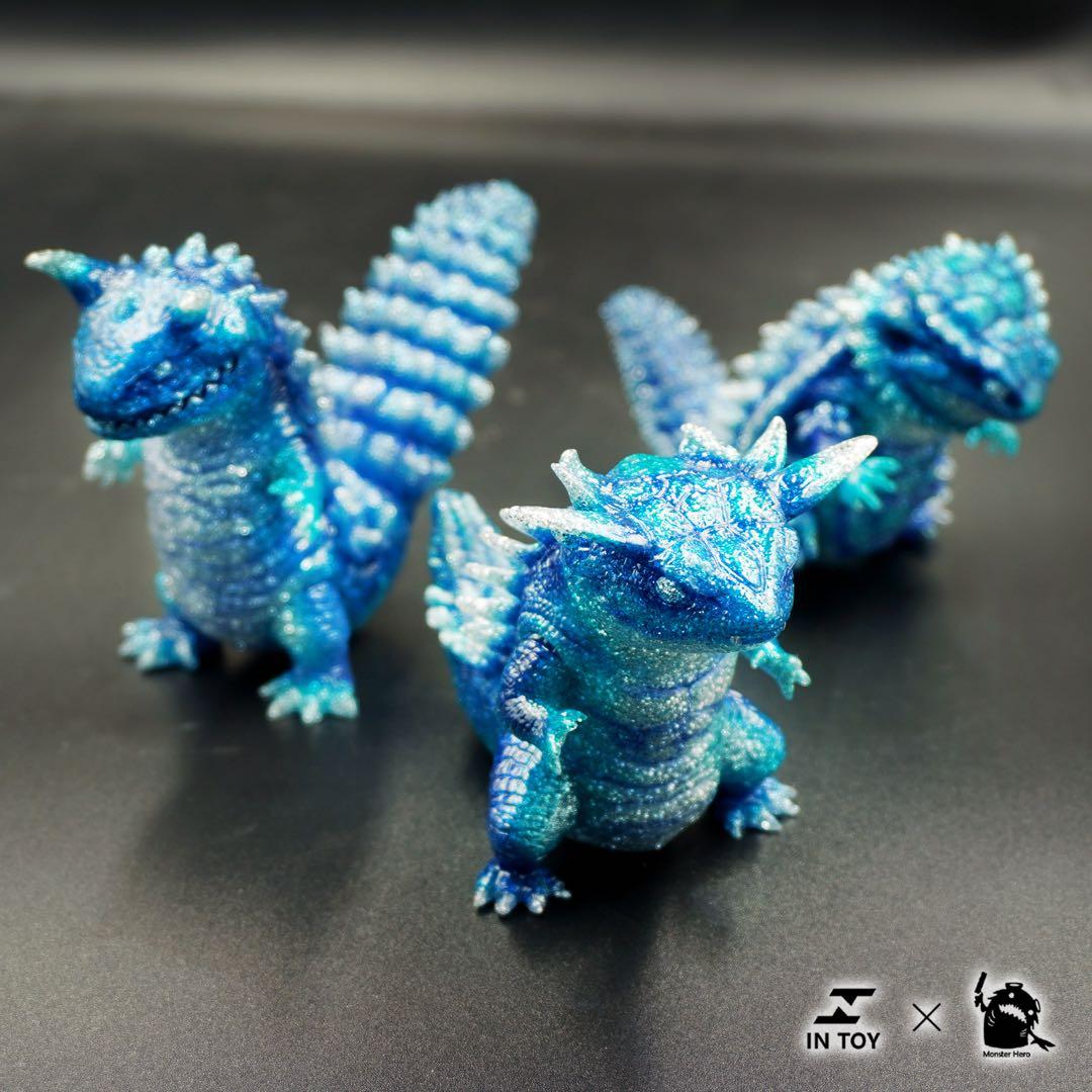ミニ超獣　レオパ　フトアゴ　怪獣　可動　ソフビ　フィギュア　グリッター　3体
