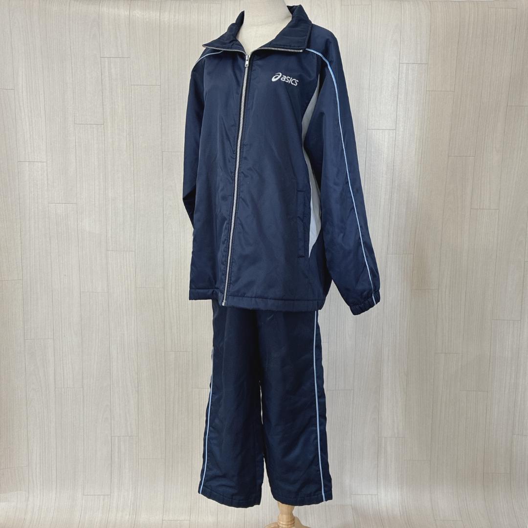 asics アシックス ジャージ 上下セット ウエスト調節紐 裏地 M スポーツ