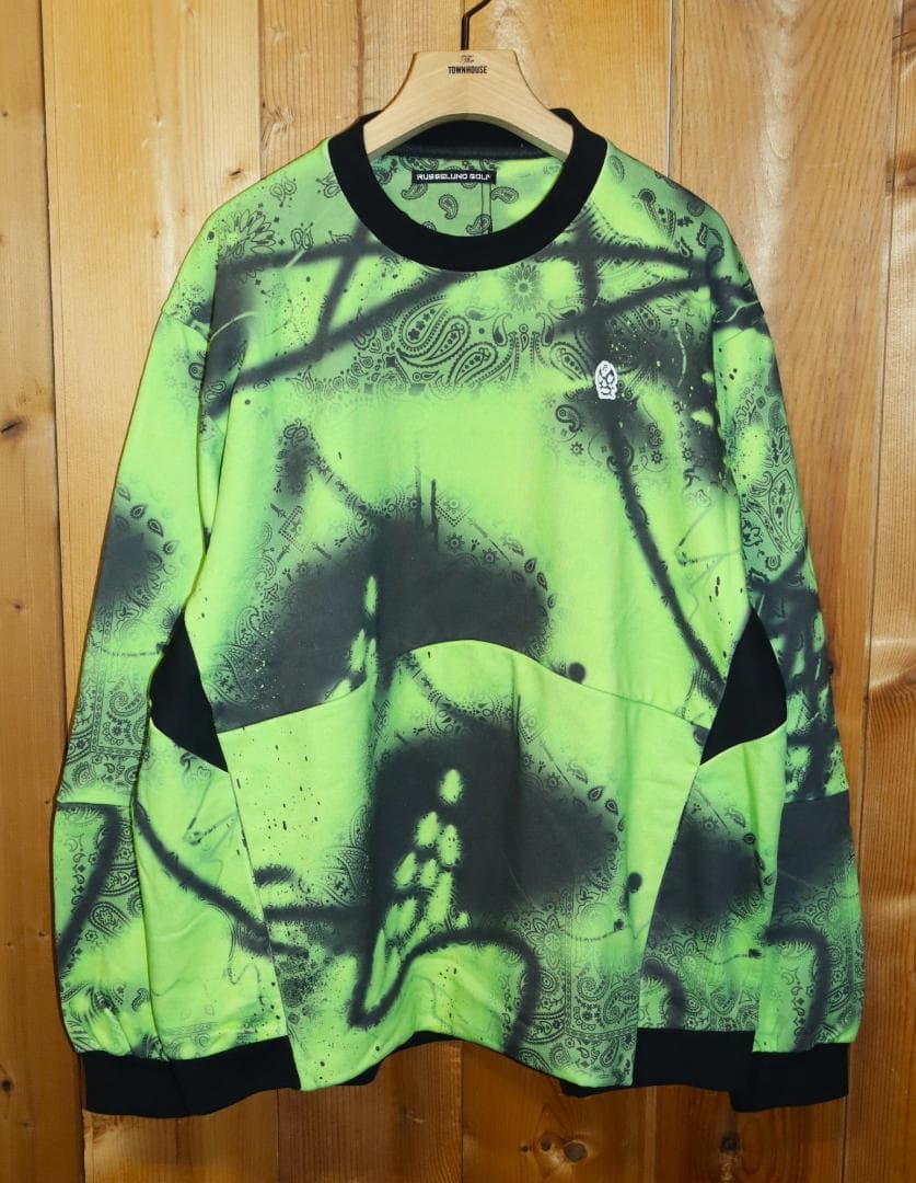 新品 ラッセルノ クルーネックプルオーバー スプレーペイズリー (7/XXL)Ⓗ