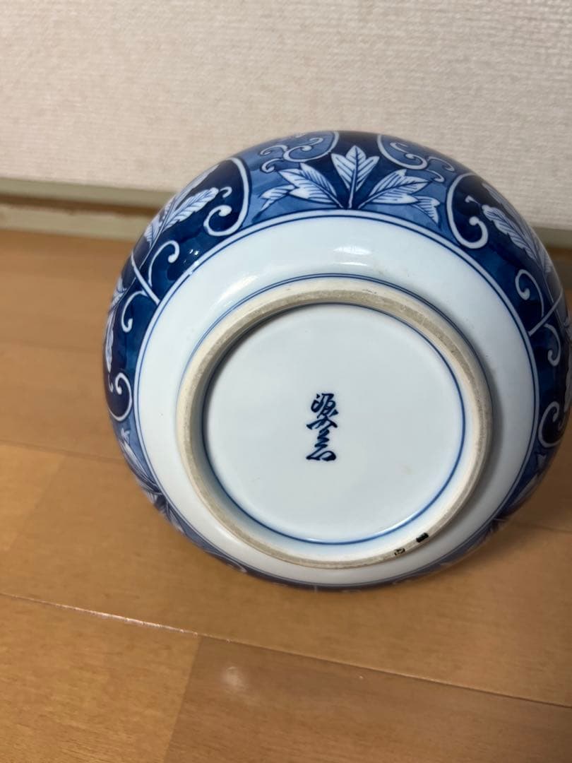 311 源右衛門　古伊万里の伝統　舘林源右衛門作　菊絵　花瓶
