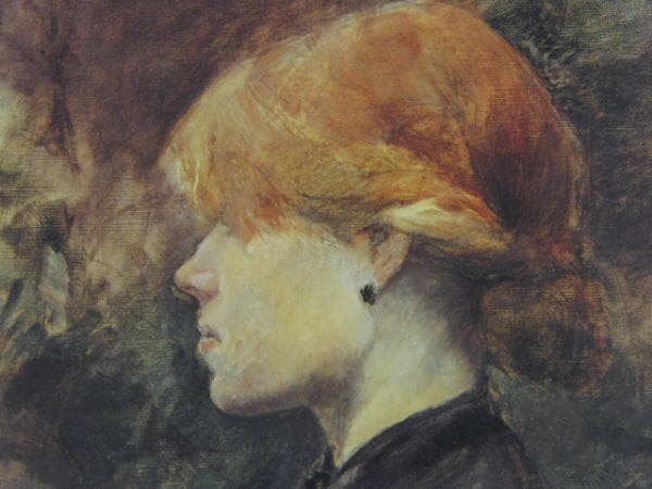 アンリ・ド・トゥールーズ＝ロートレック、赤い髪の少女、希少な画集より