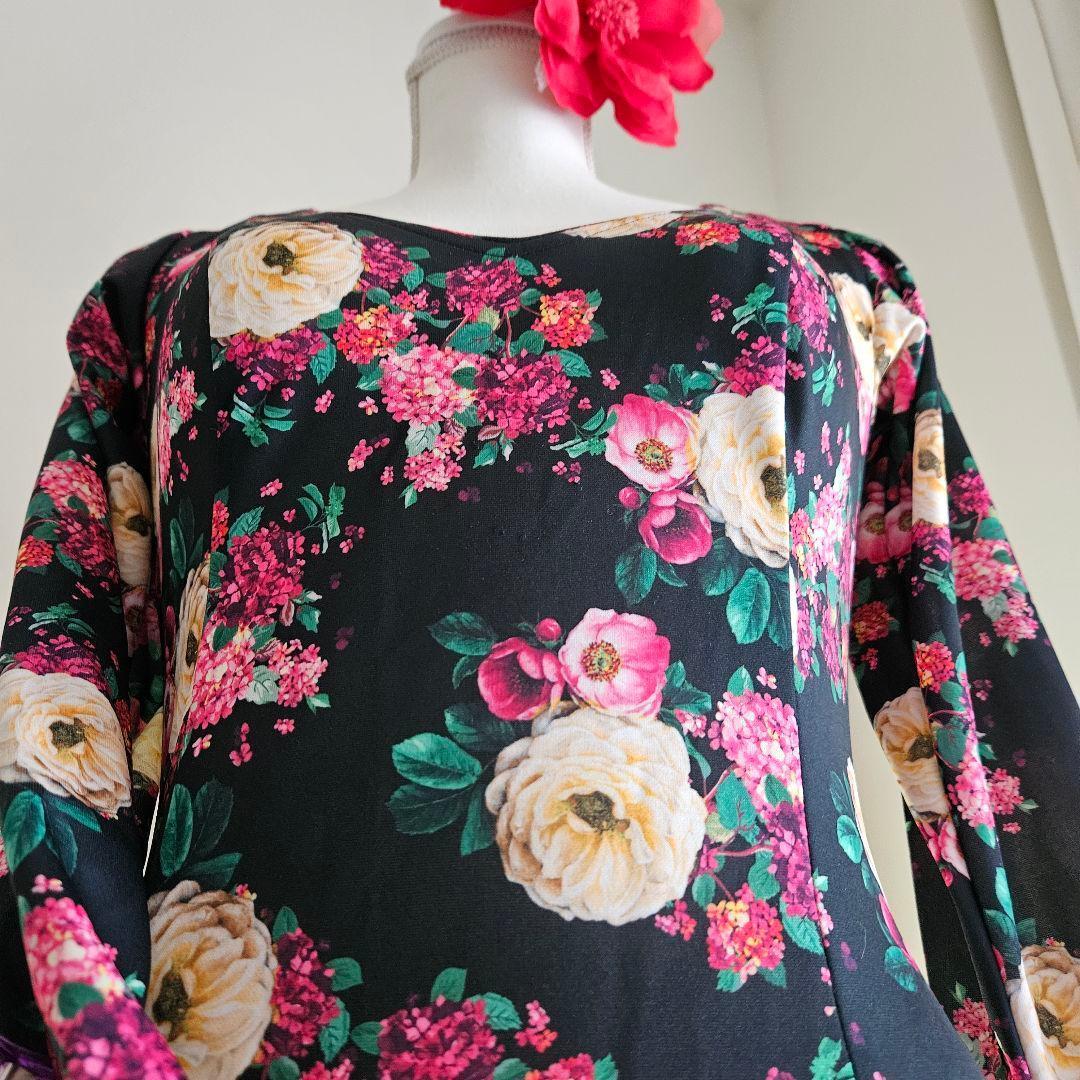 フラメンコ ドレス 花柄 ロング　Yolanda　Moda　Flamenca製