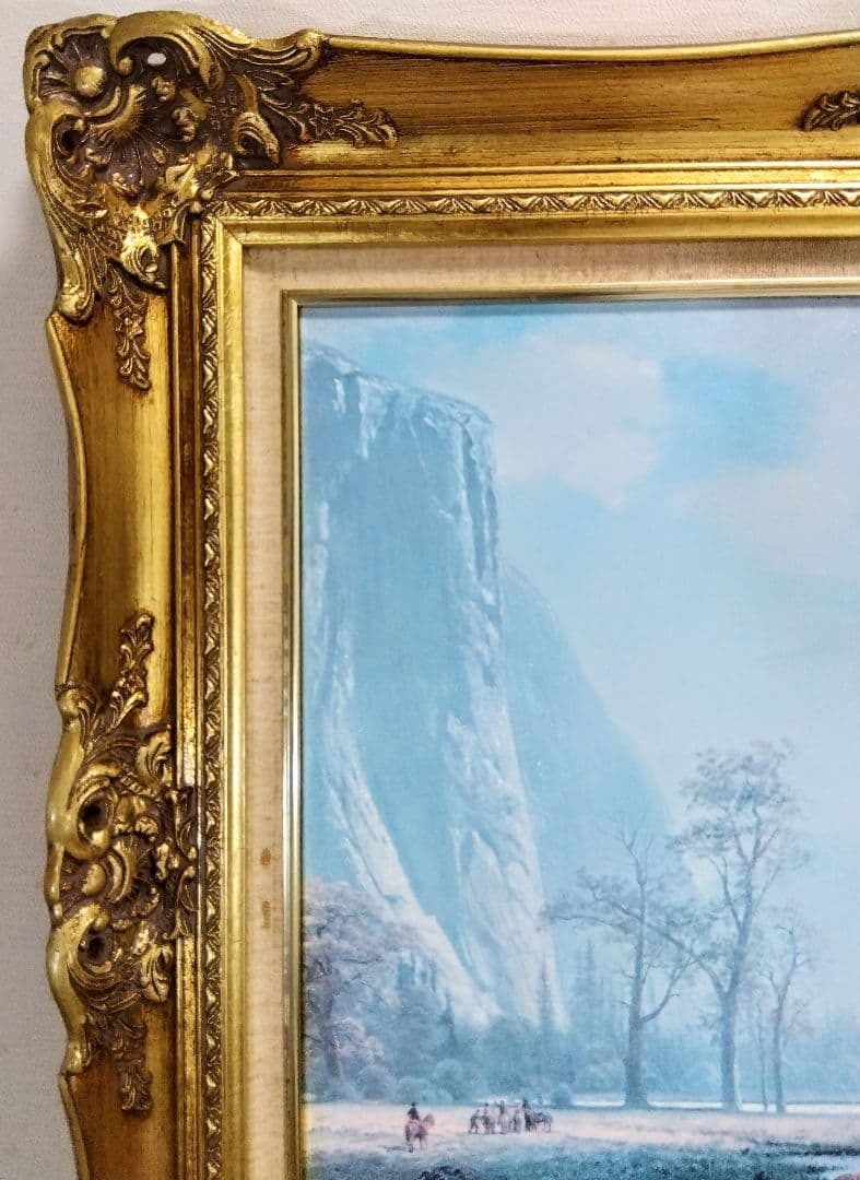 風景画　油彩画　 アンティーク額縁　ゴールドフレーム　【P20号】「匿名配送」