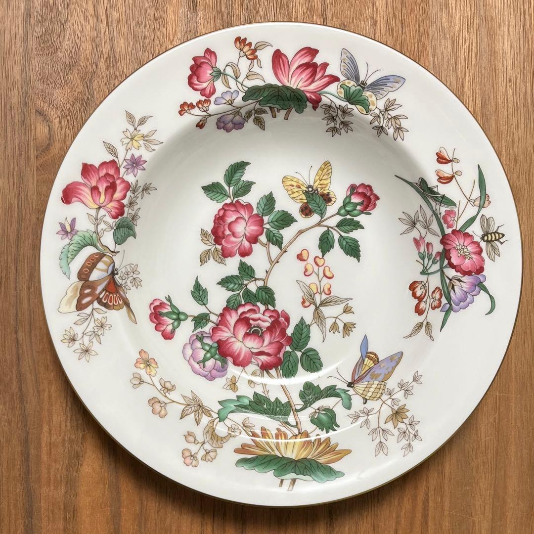 美品◇ウェッジウッド◇チャーンウッド◇スープ皿&デザート皿 2枚セット◇黒蕾