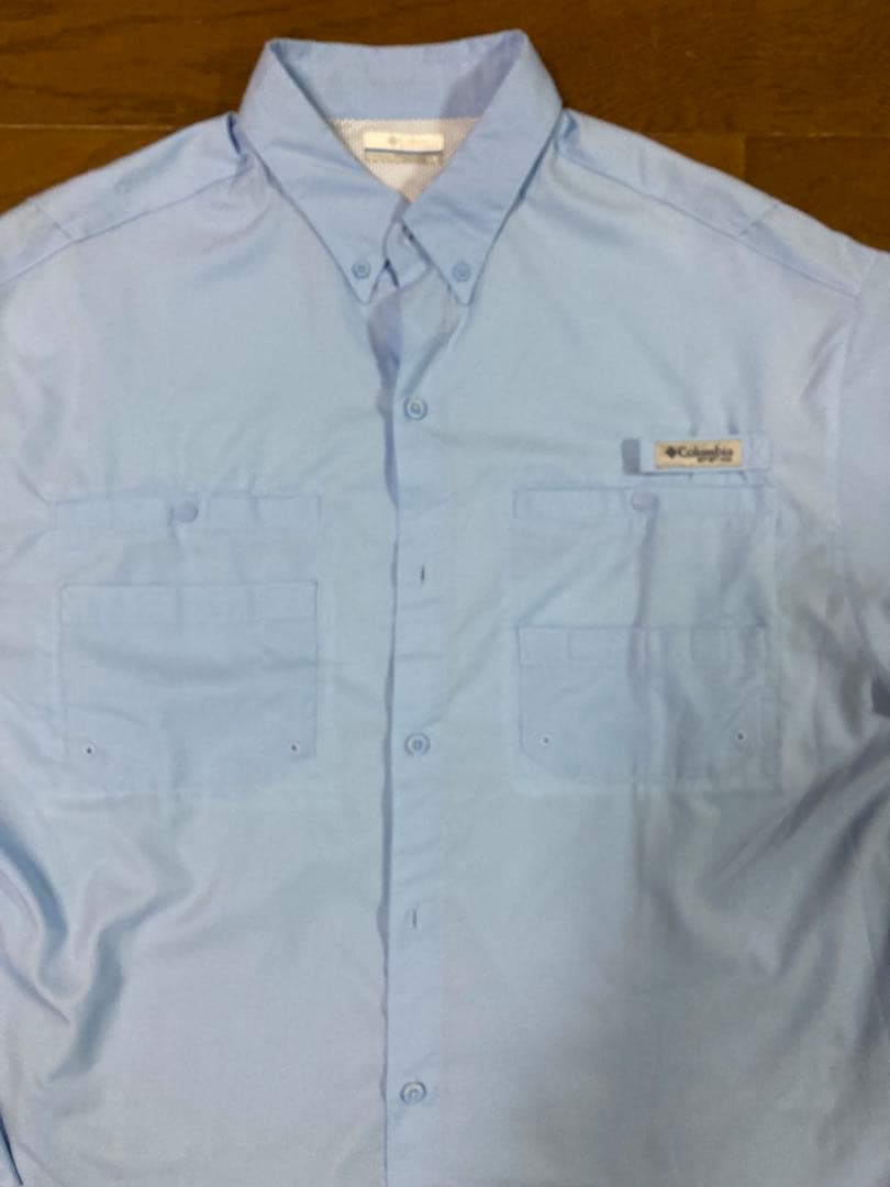 Columbia コロンビア PFG タミアミII 水色 Lサイズ 長袖シャツ