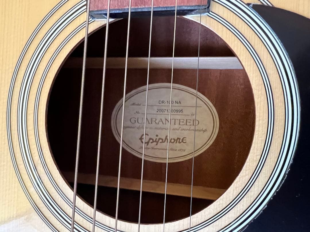 epiphone dr-100NA未使用新品ハードケース付アコースティックギター