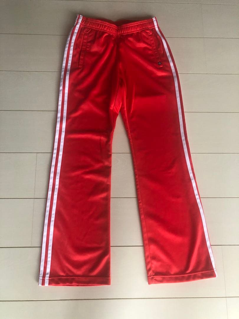 adidas ジャージ上下セット オレンジ　白　Mジャケット　Sパンツ