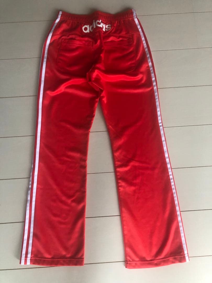 adidas ジャージ上下セット オレンジ　白　Mジャケット　Sパンツ