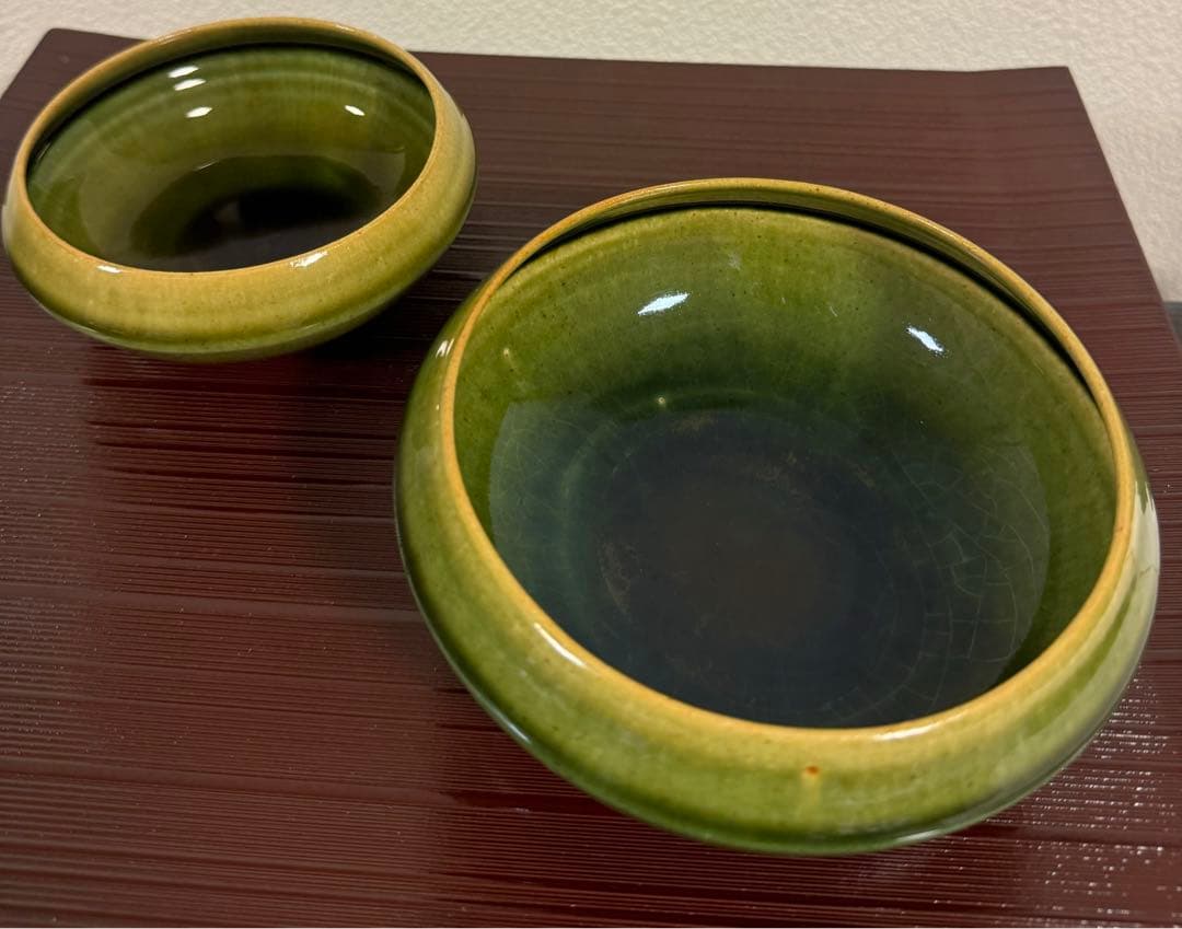 【匿名配送】うつわ★2個セット★作家もの★折縁鉢★和食器★陶芸