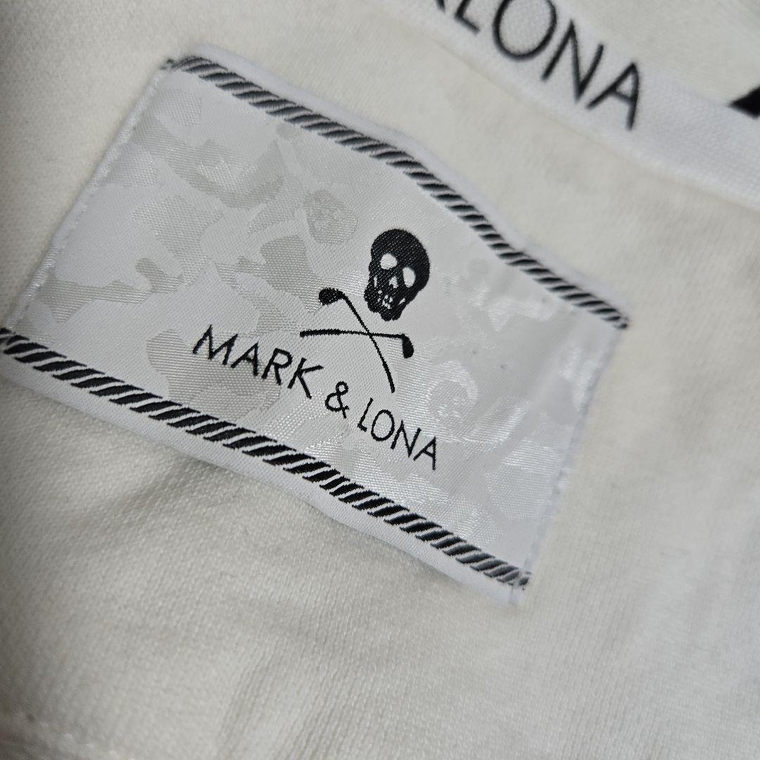 マーク&ロナ MARK & LONA ジップアップ パーカー スカル 総柄 白