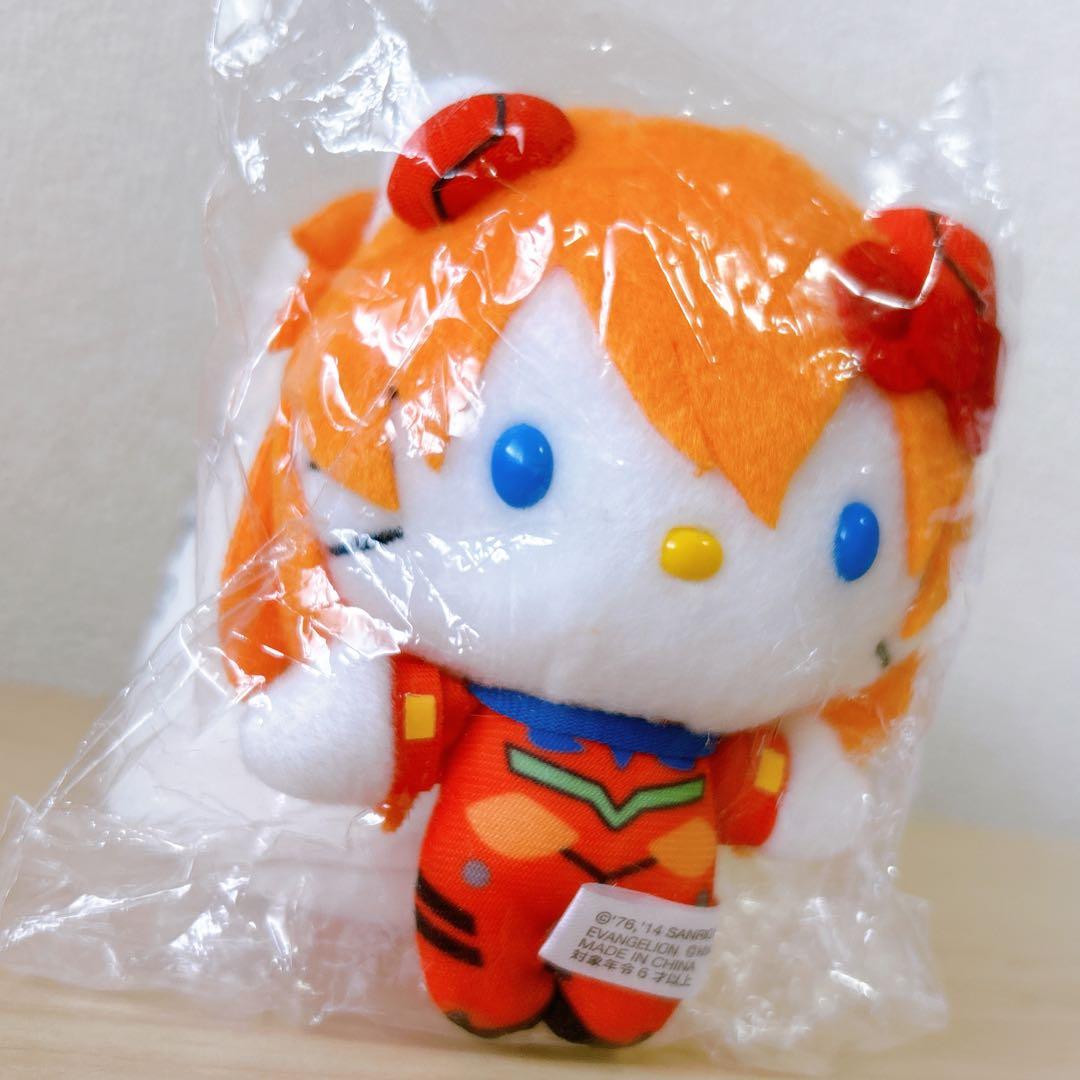 貴重 エヴァンゲリオン アスカ ハローキティ ぬいぐるみ マスコット 2014