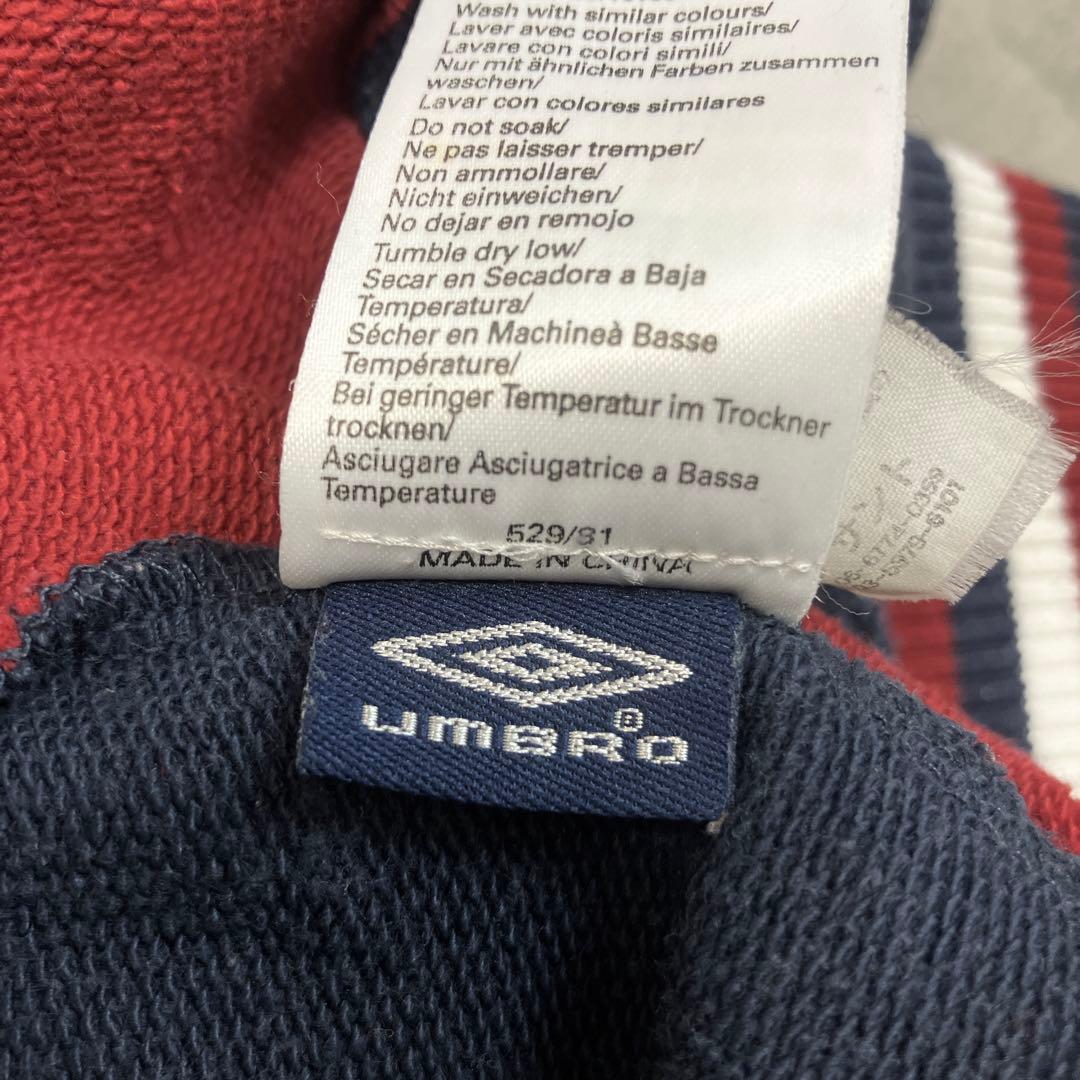 00s UMBRO サッカーイングランド代表 ジップジャケット 古着 刺繍 紺