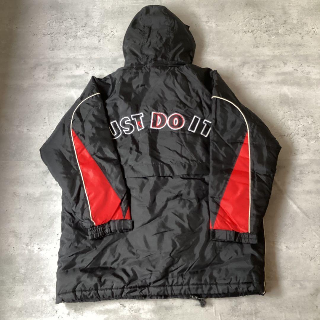 90s NIKE ナイキ　ナイロンジャケット　ロングジャケット　ブラック
