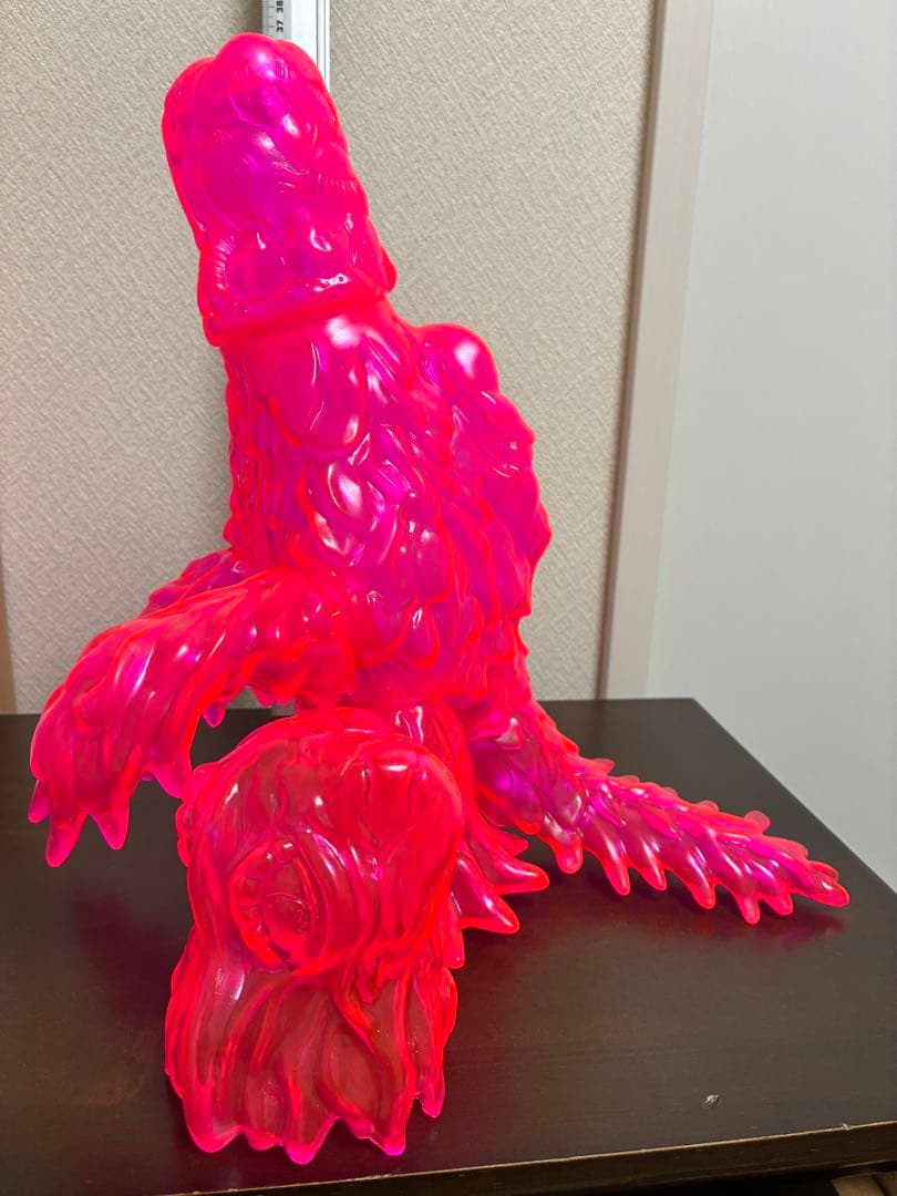 ヘドラ ファントム 約30cm 蛍光ピンク クリア ソフビ　マルサン
