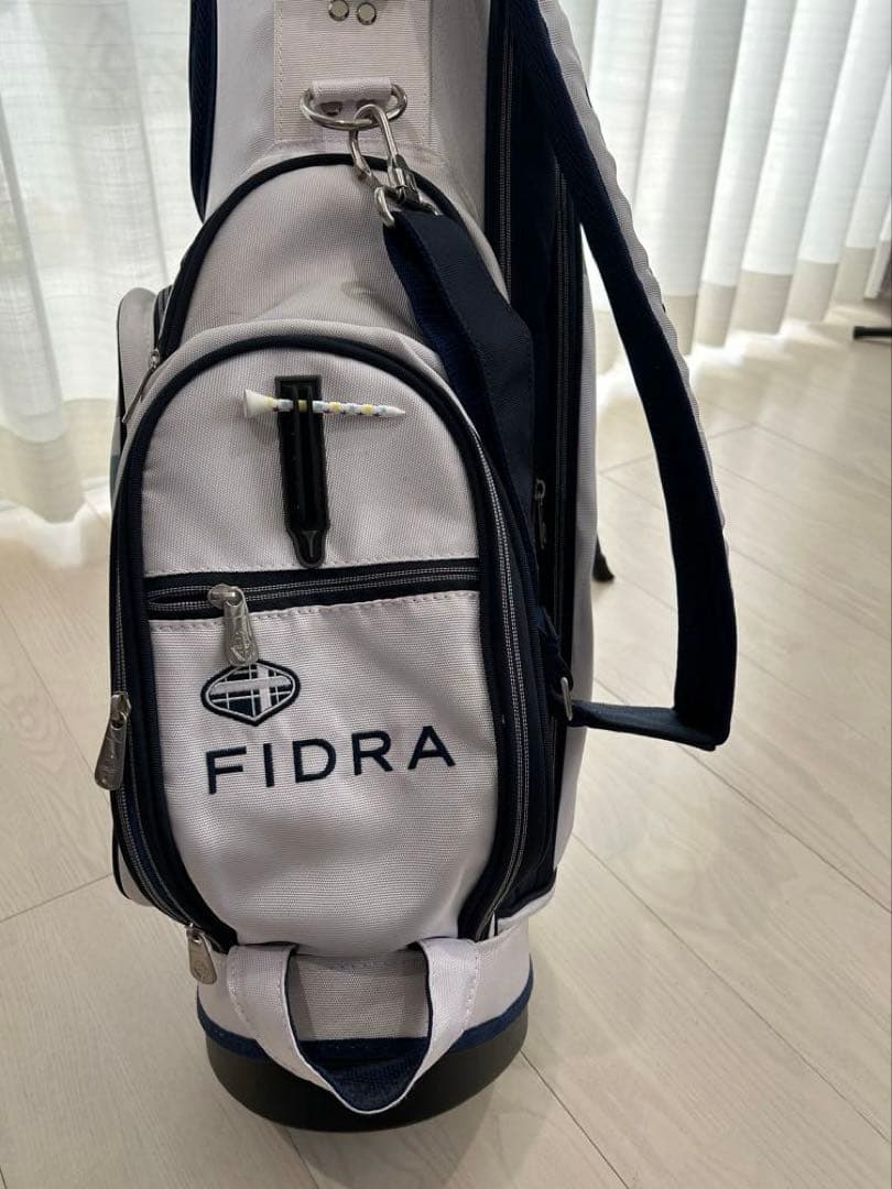 FIDRA 軽量スタンドバッグ ホワイト・ネイビー　フィドラ