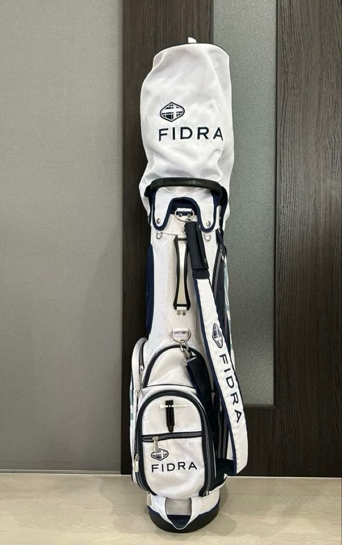 FIDRA 軽量スタンドバッグ ホワイト・ネイビー　フィドラ
