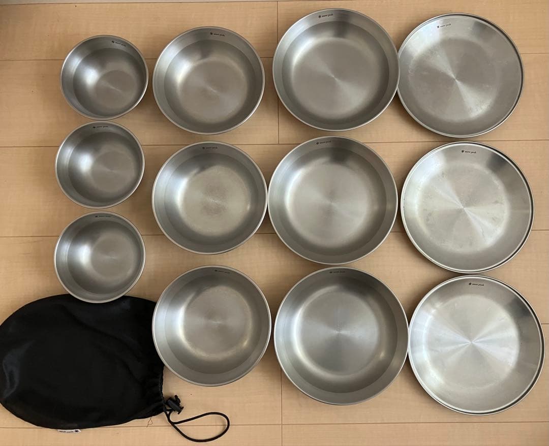 スノーピーク  peak 皿 中古 コップ カップセット食器 キャンプ