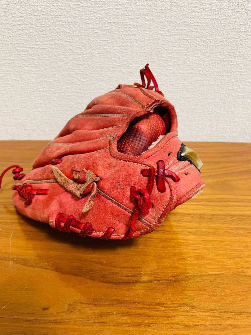 ミズノ　Mizuno Global Elite 軟式グローブ レッド　少年用