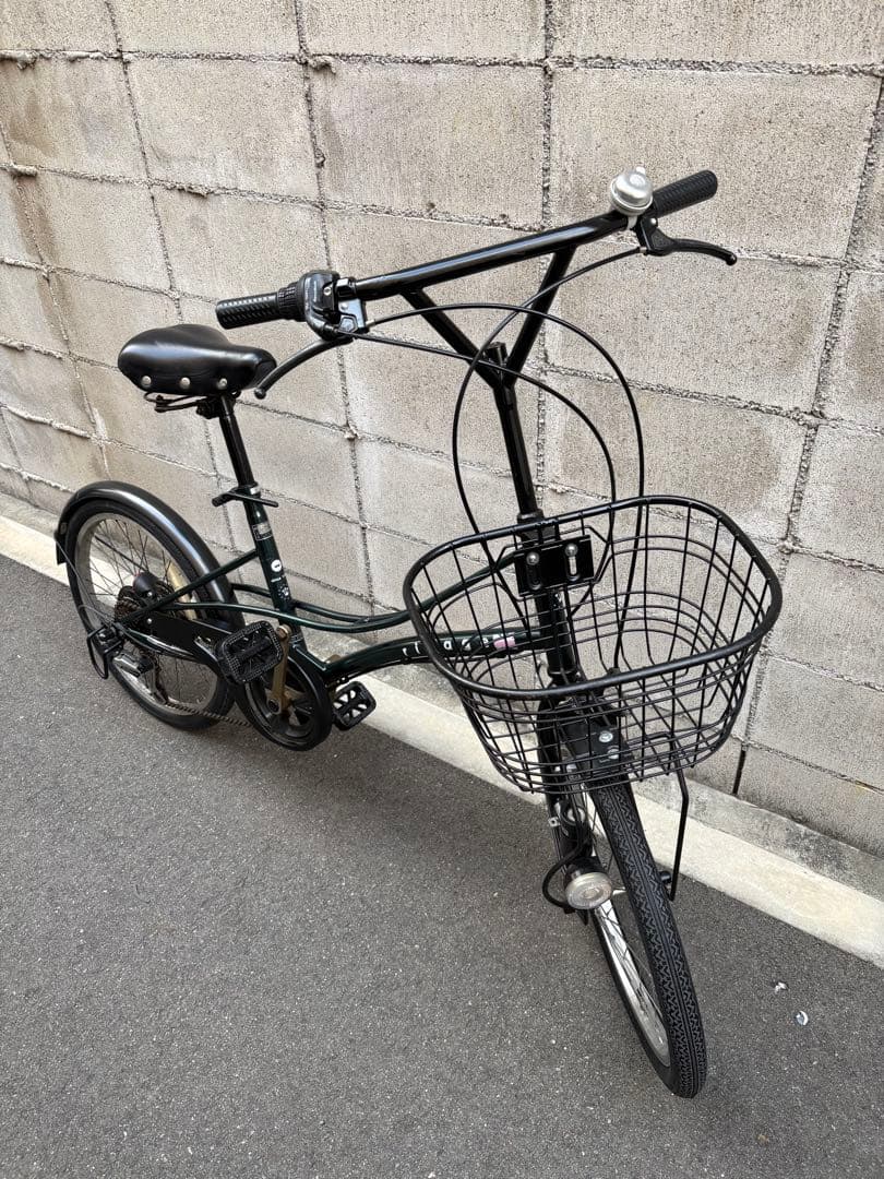 <両タイヤ新品>ミニベロ　グリーン