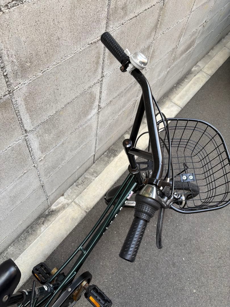 <両タイヤ新品>ミニベロ　グリーン