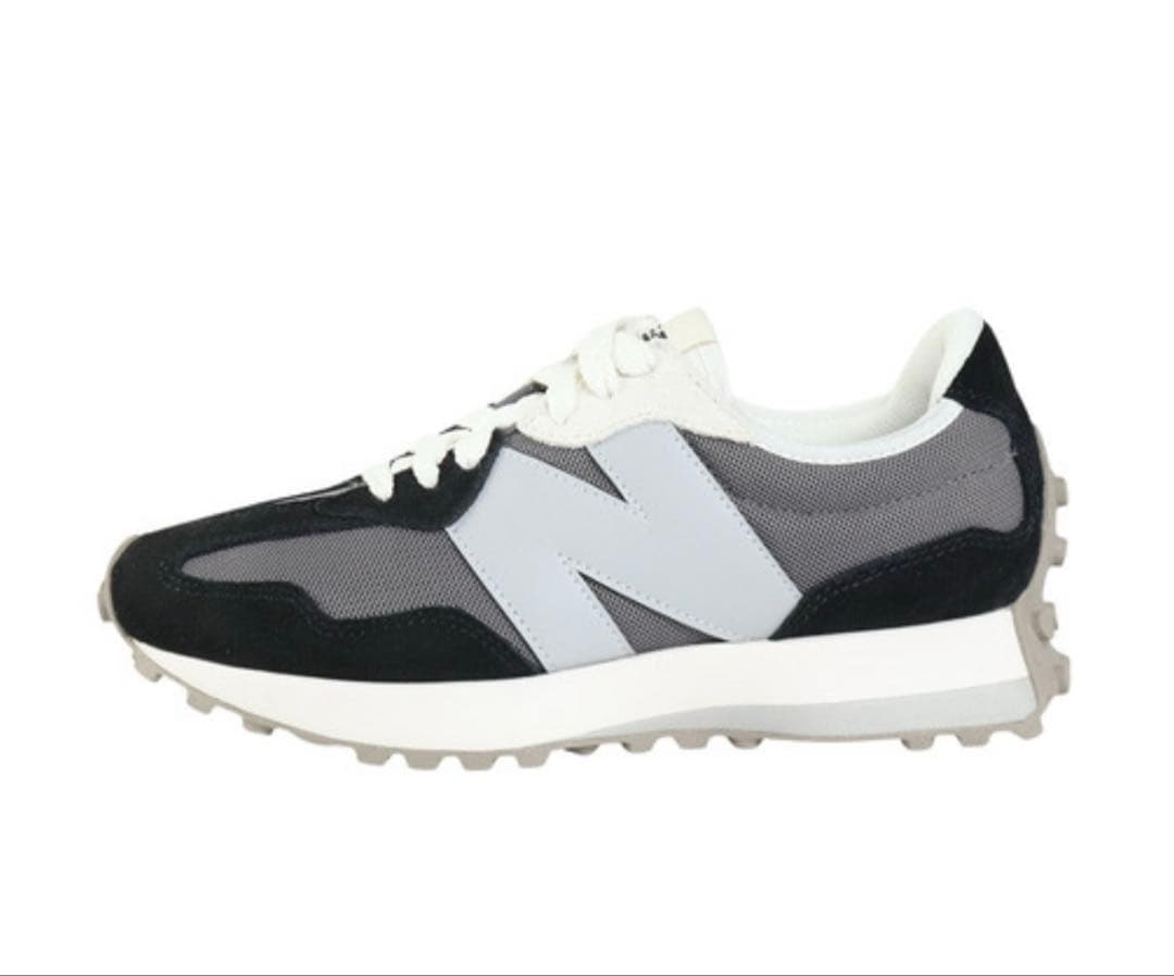 new balance 327 ブラック/ホワイトニューバランスメンズスニーカー